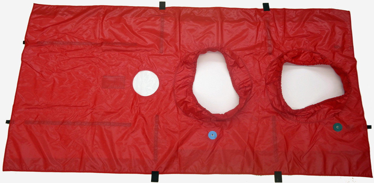 Huur BlowerDoor doek standaardmaat met 2 openingen