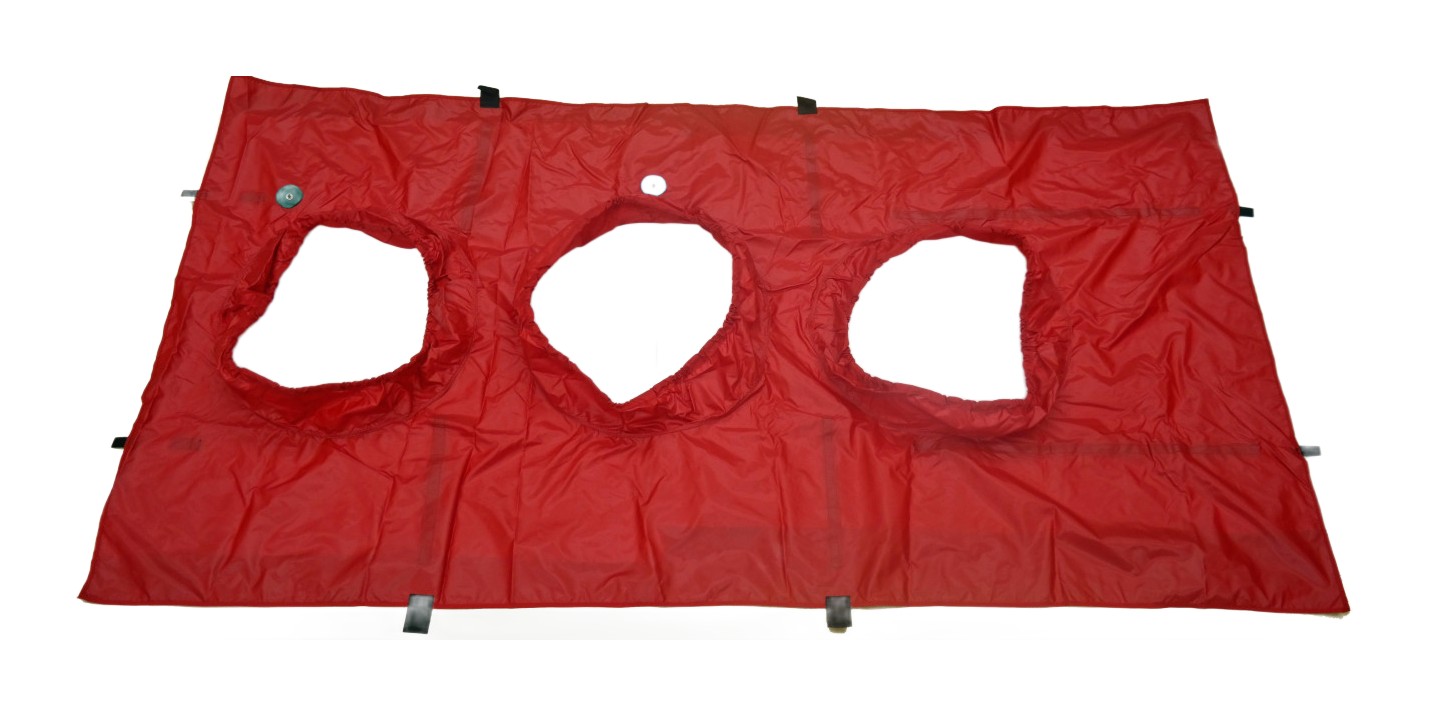Huur BlowerDoor doek standaardmaat met 3 openingen